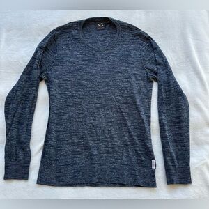 A|X Armani Exchange Mens Blue Pullover Crewneck Jumper Size XS